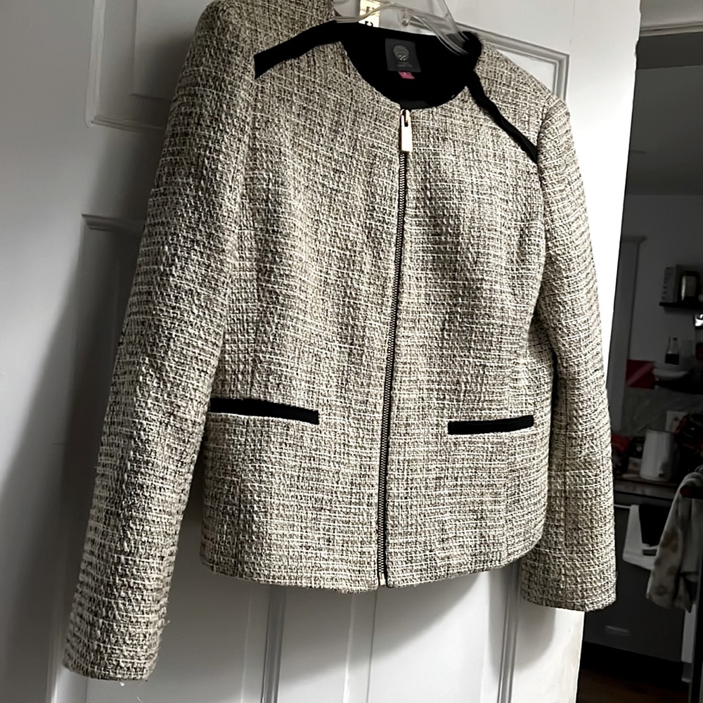 Vince Camuto - multi beige / black / cream jacket size 8